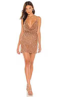 retrofete Mich Mini Dress in Bronze from Revolve.com | Revolve Clothing (Global)