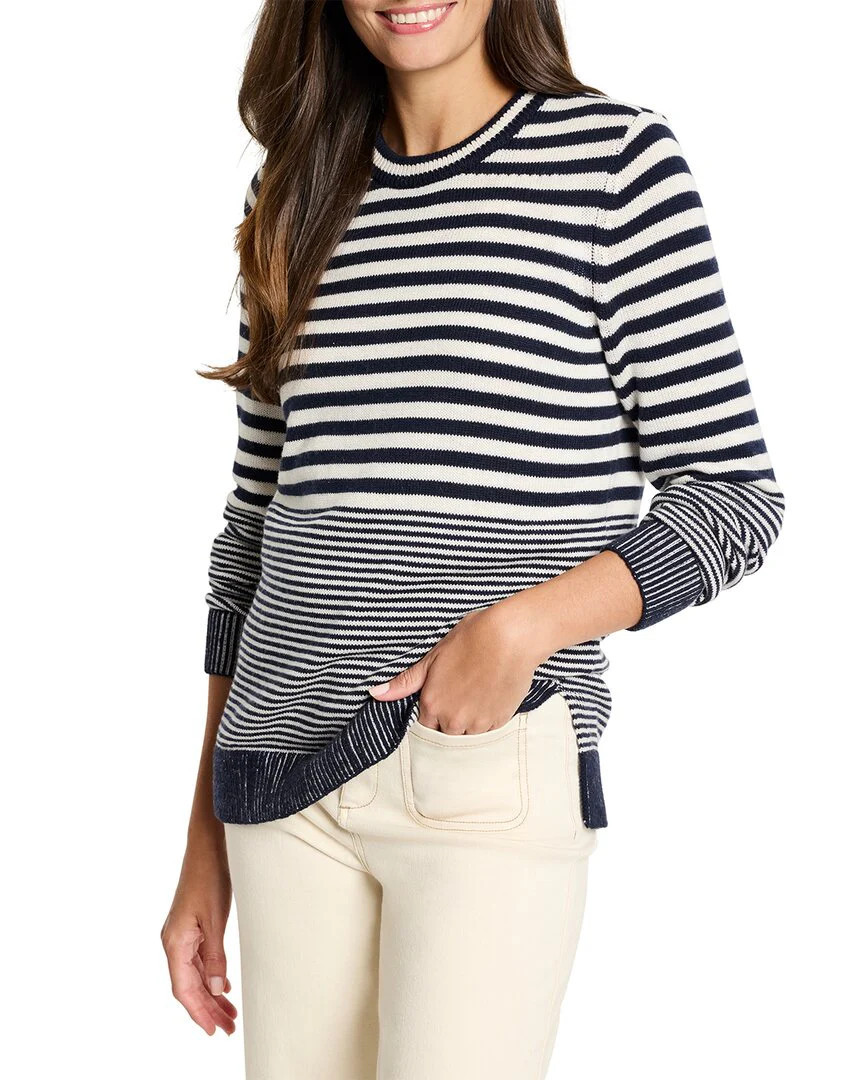 NIC + ZOE Cashmere-Blend Striped Sweater | Shop Simon