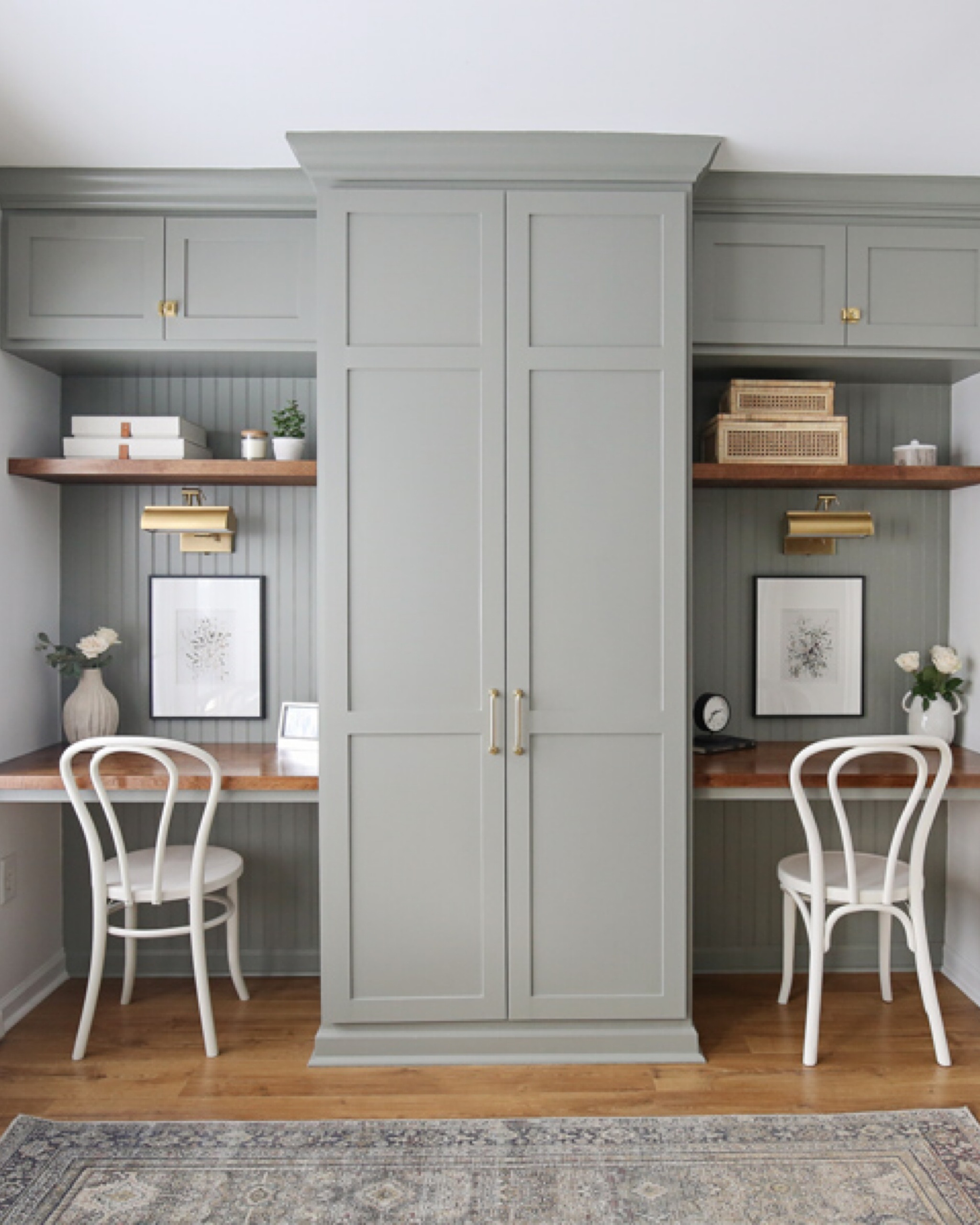 Office makeover decor.
Loloi Layla olive area rug 5’ x 7’ 6” amazon 
Picture light brass amazon 
Cabinet pull vintage brass rejuvenation 
Cupboard latches brass rejuvenation 
Cane rattan boxes amazon 
Fabric linen storage boxes amazon 
Small plant target 
Marble round box studio mcgee 
Floral artwork juniper print shop
Black matte frame target 
Two handle ceramic vase amazon 
Desk clock target 


#LTKhome #LTKsalealert #LTKfindsunder100