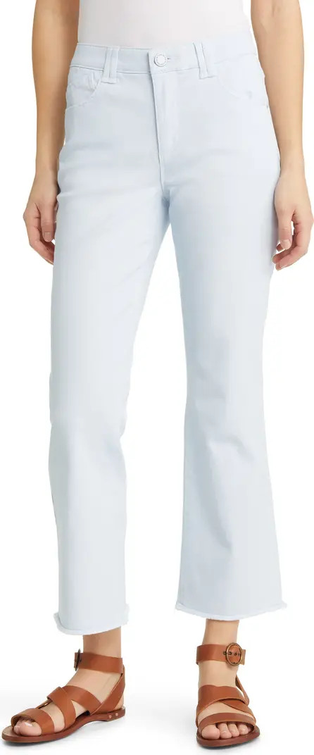 'Ab'Solution Frayed High Waist Ankle Flare Jeans | Nordstrom Rack