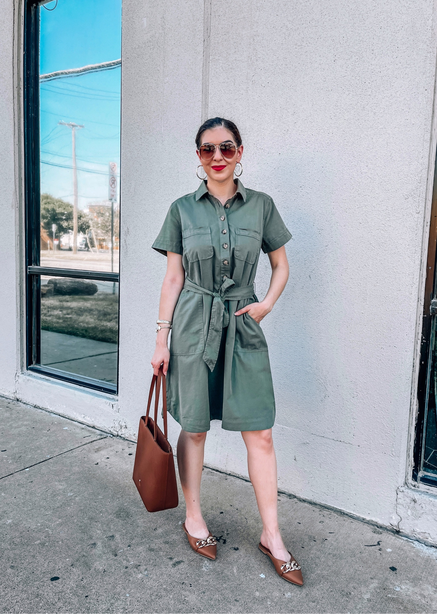 Super cute green shirtdress for the office or causal. Teachers this is a perfect dress for you. It’s so comfy and a great length. Wearing size XS. Work Dress | Work Wear 



#LTKBacktoSchool #LTKsalealert #LTKworkwear