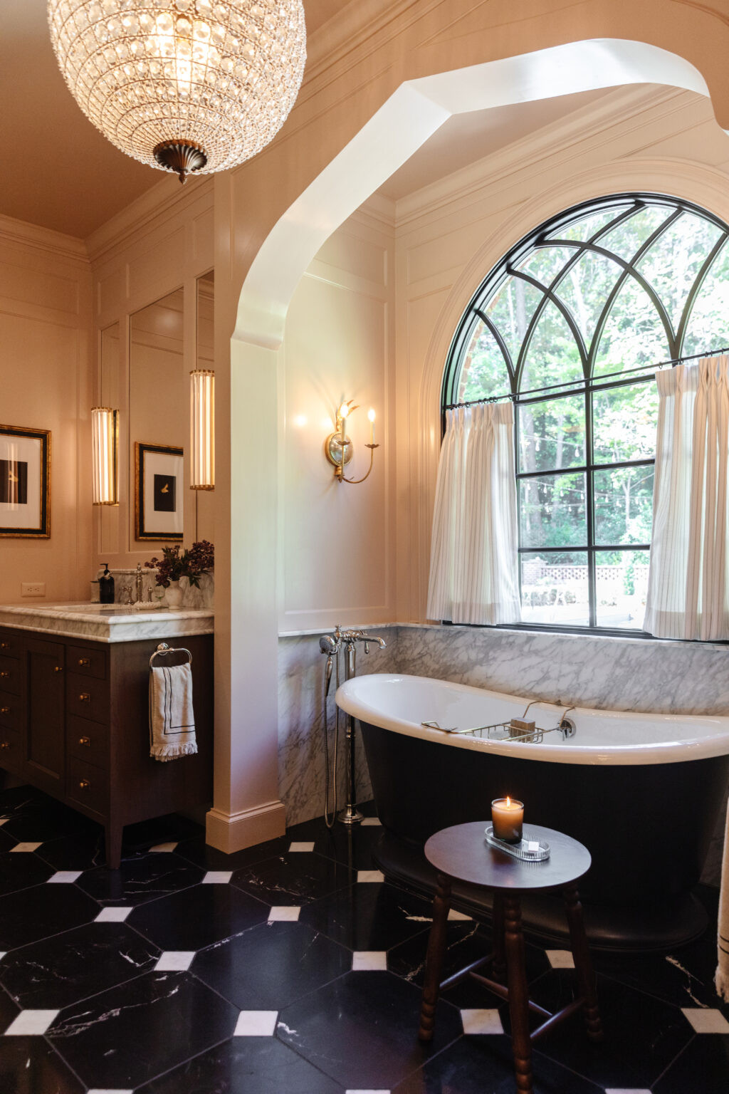 Our newly finished primary bathroom 🤎 full details on ChrisLovesJulia.com 

#LTKselfcare #LTKHome #LTKStyleTip