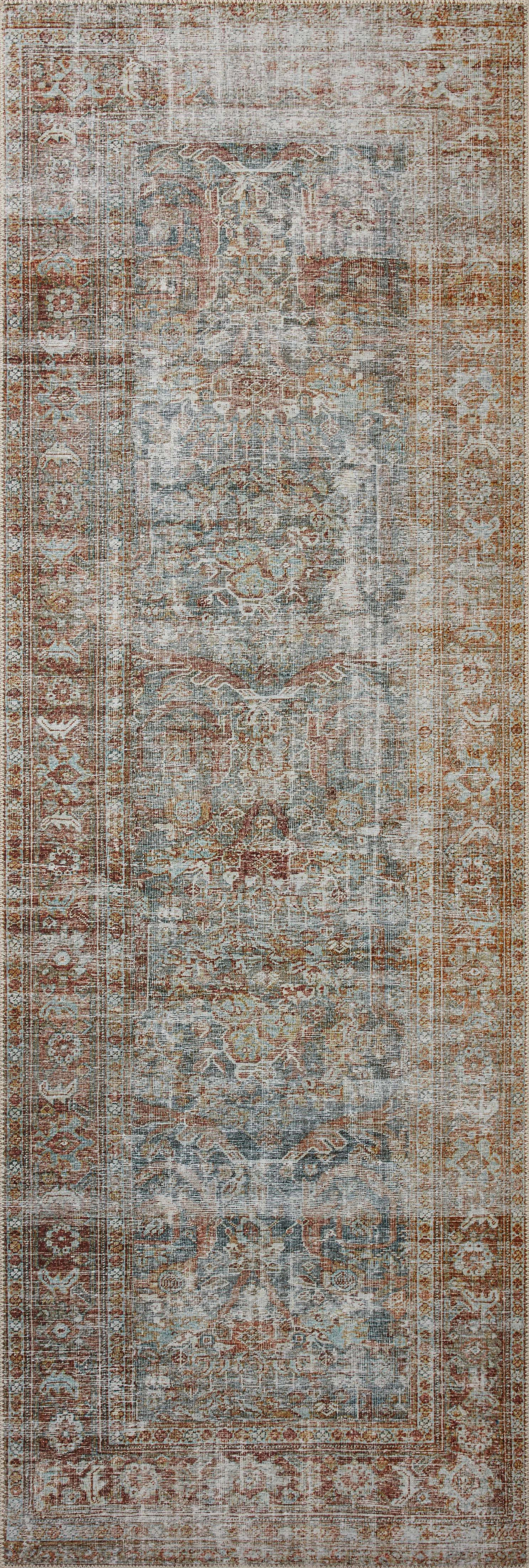 Chris Loves Julia x Loloi Jules Oriental Lagoon/Brick Area Rug & Reviews | Wayfair | Wayfair North America