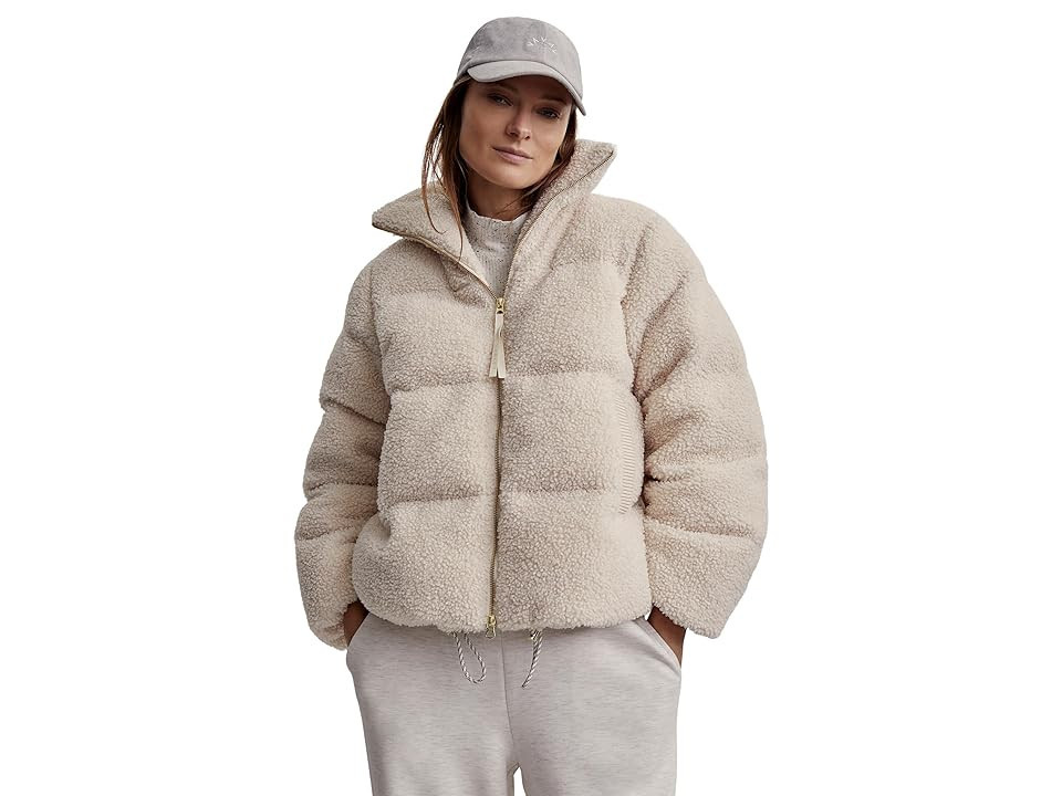 Varley Wilkins Sherpa Puffer Jacket Women's Clothing Sandshell : XL, Nylon/Polyester | Zappos