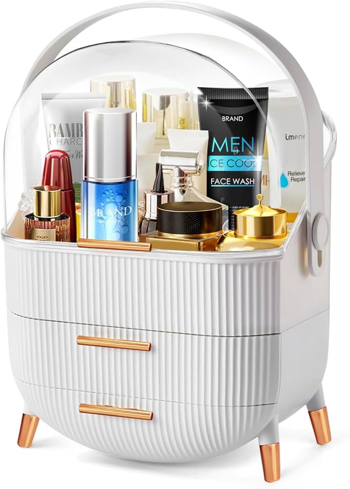 Egg Shape makeup organizer for vanity,portable cosmetics storage box,preppy skincare organizer for college dorm | Amazon (US)