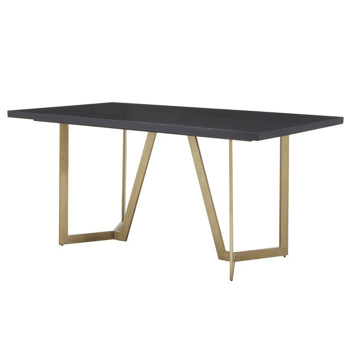 Karianne Dining Table Black/Gold - Inspire Q | Target