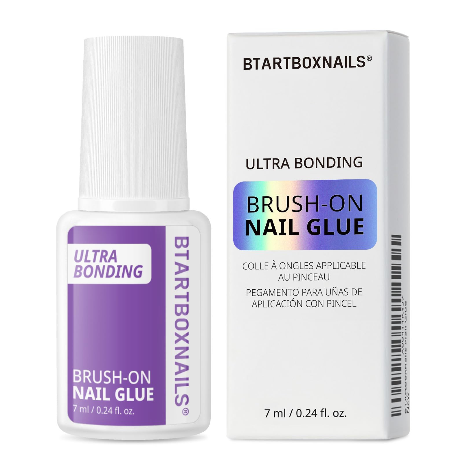 BTArtboxnails Strong Nail Glue for Press Ons - Brush on Glue for Nail Tips & Acrylic Fake Nails, ... | Amazon (US)
