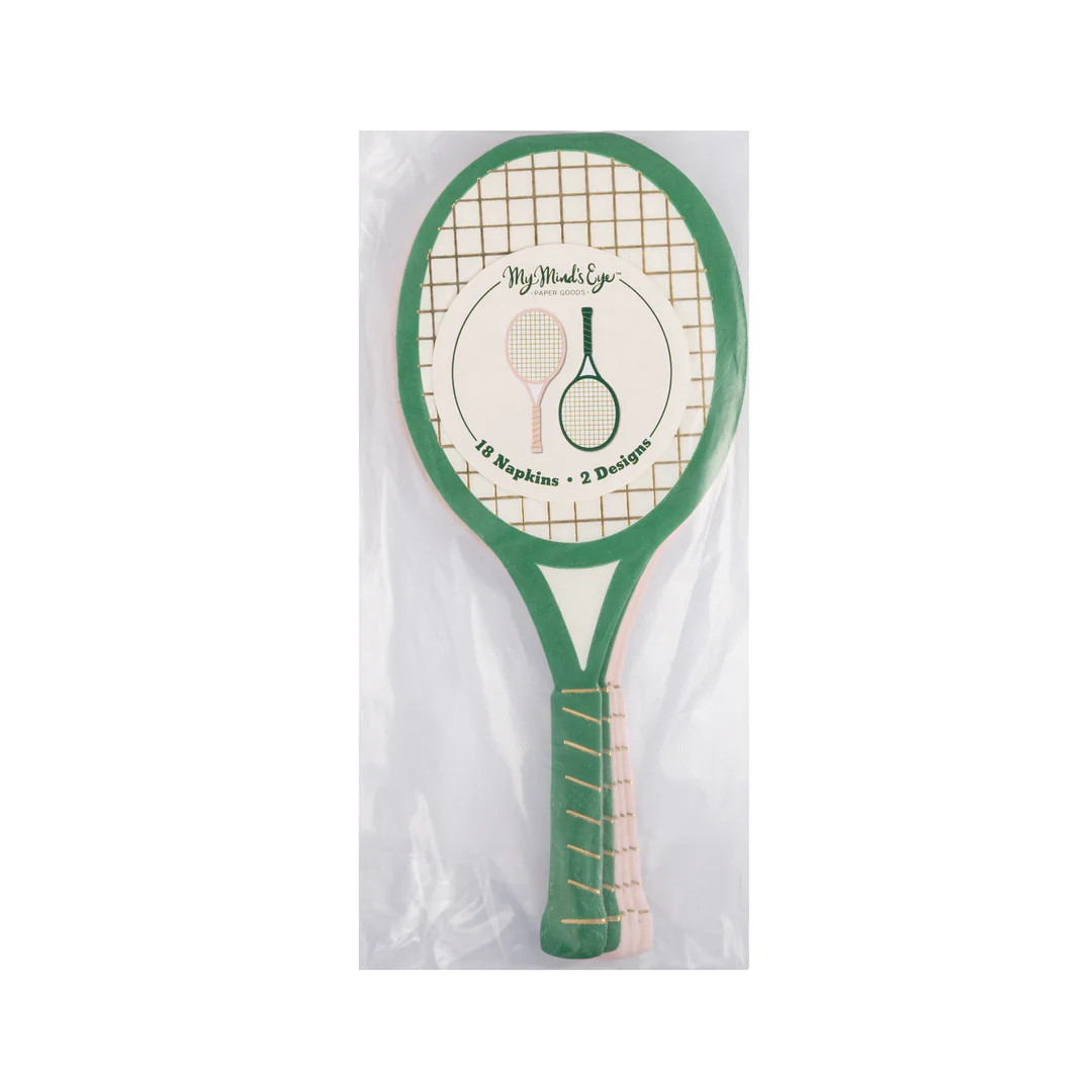 Tennis Racket Napkin Set | My Mind's Eye