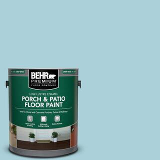 BEHR PREMIUM 1 gal. #PFC-56 Pools of Blue Low-Lustre Enamel Interior/Exterior Porch and Patio Flo... | The Home Depot