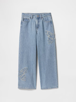 Kids High Rise Wide-Leg Jeans | Gap Factory