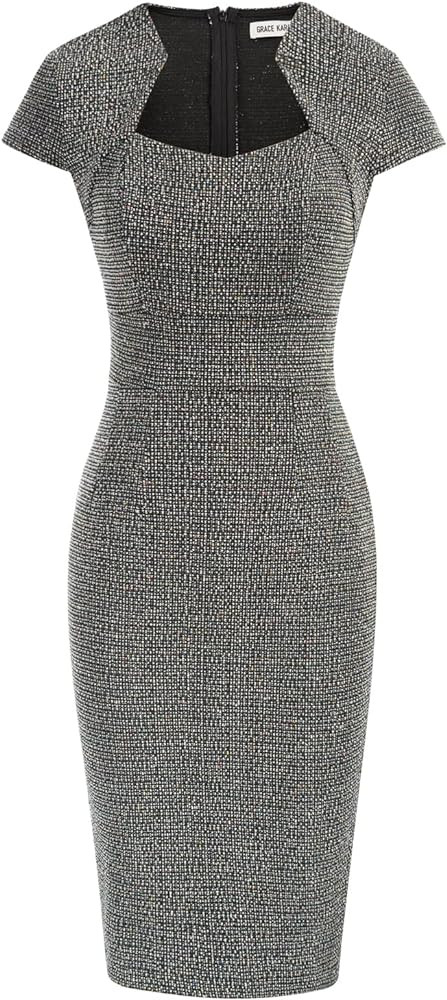 GRACE KARIN Women's 50s Vintage Pencil Dress Cap Sleeve Wiggle Dress CL7597 | Amazon (US)