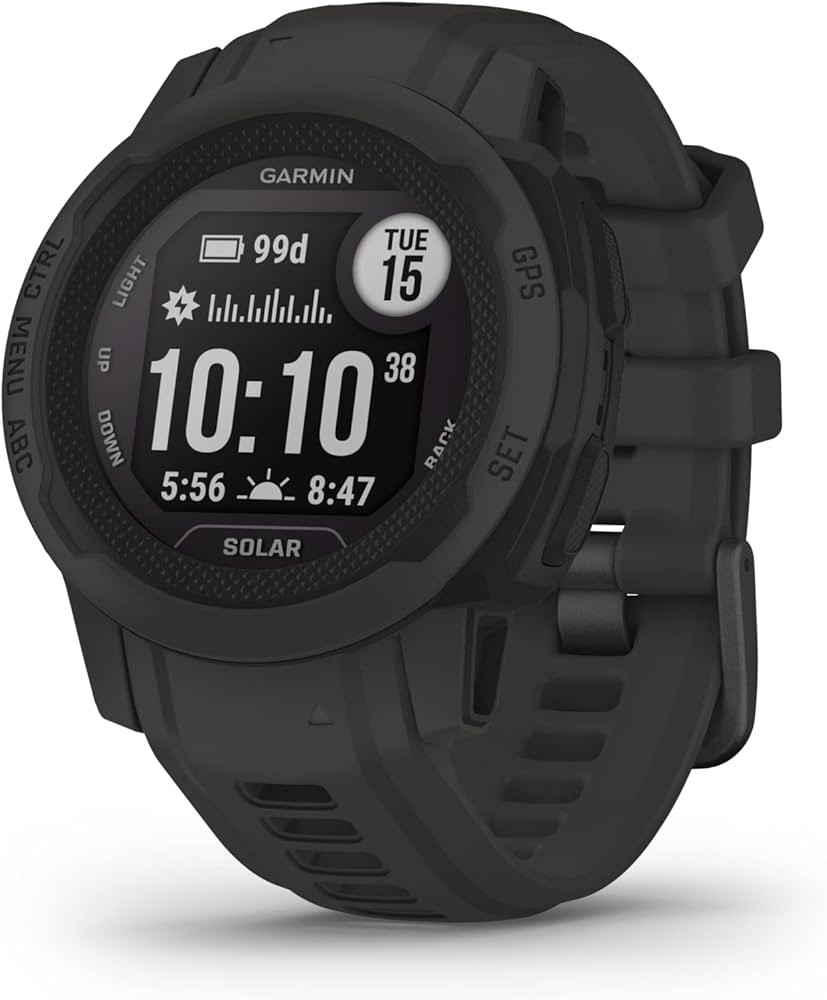 Garmin Instinct 2S Solar, Smaller-Sized GPS Outdoor Watch, Solar Charging Capabilities, Multi-GNSS Support, Tracback Routing, Graphite, 40 MM | Amazon (US)
