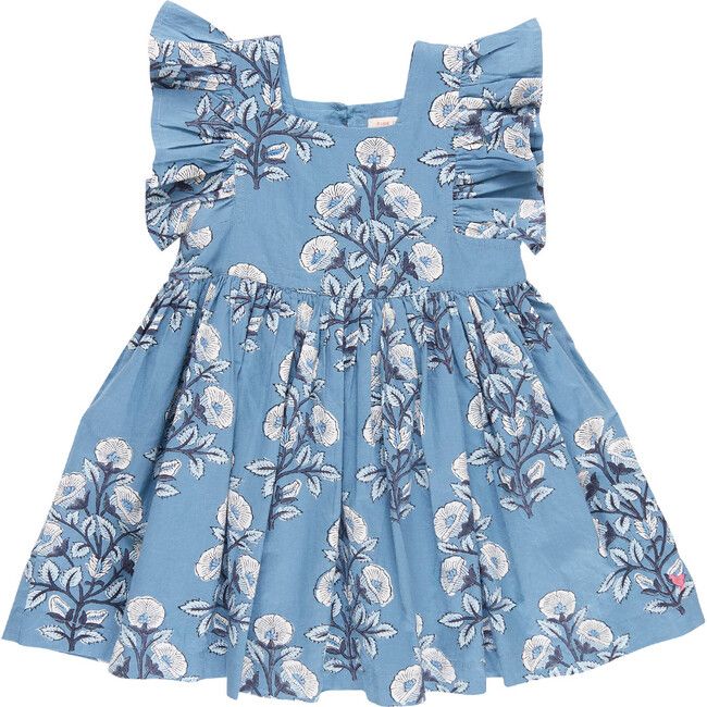 Girls Elsie Dress - Blue Bouquet Floral | Maisonette