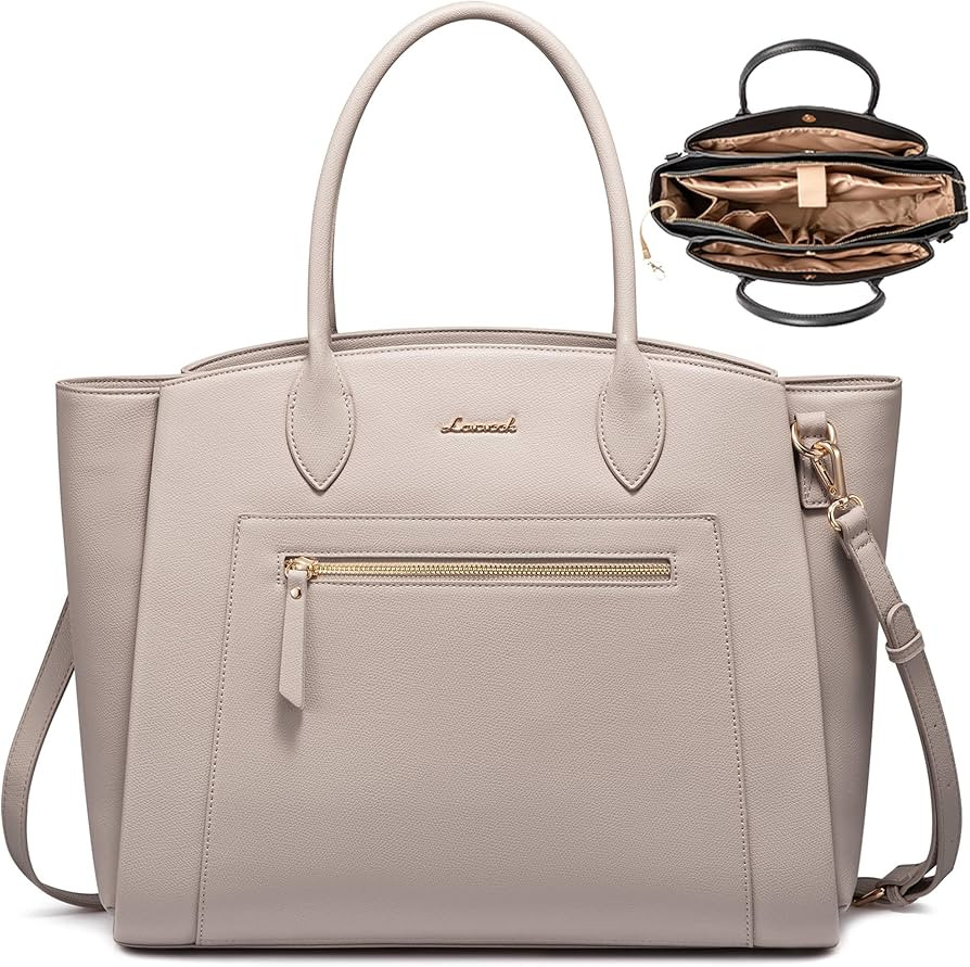 LOVEVOOK Laptop Tote Bag for Women, 15.6 Inch Large Capacity Work Bags Briefcase Purse with Multi... | Amazon (US)