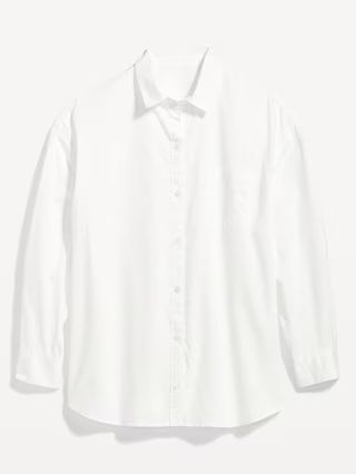 Oversized Button-Down Boyfriend Shirt | Old Navy (US)