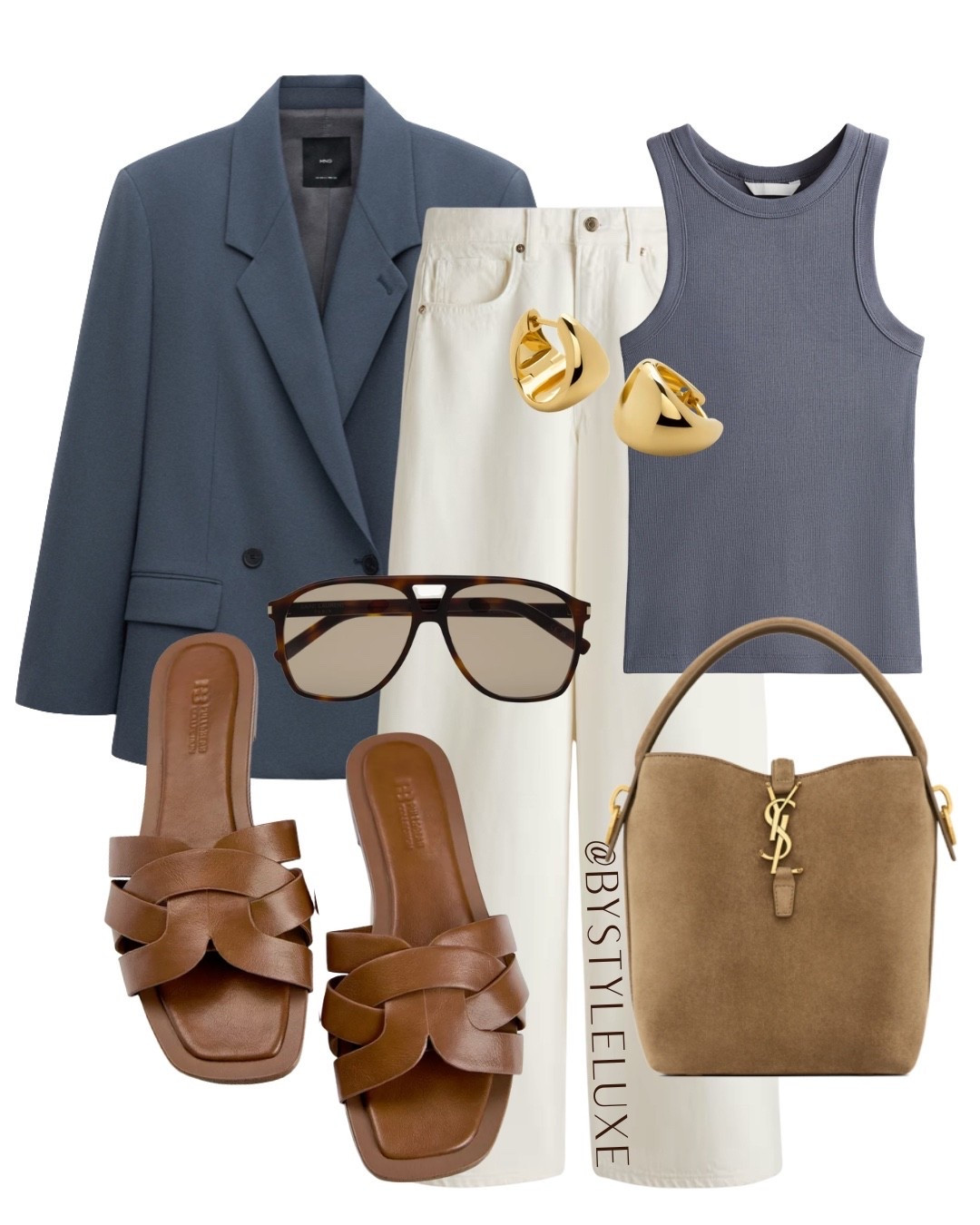 SPRING LOOK -
Applying the 3 colour rule for an easy way to style this chic blazer look 

#blazer #jeans #sandals 

#LTKshoes #LTKspring #LTKjeans