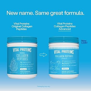Vital Proteins Collagen Peptides Powder with Hyaluronic Acid and Vitamin C, Unflavored, 20 oz | Amazon (US)
