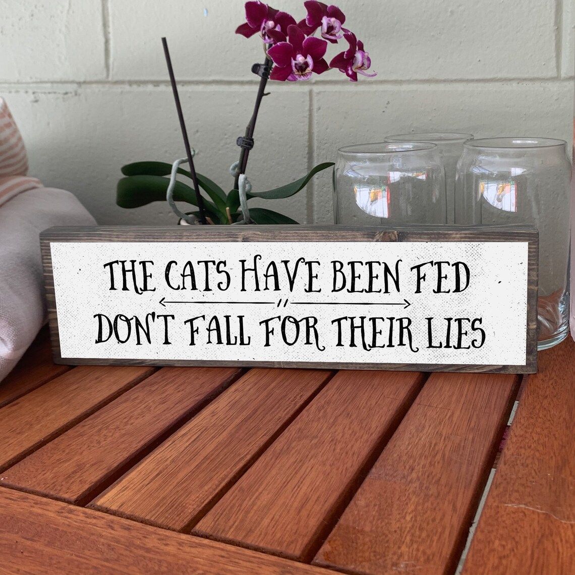 The Cats Have Been Fed Dont Fall for Their Lies  Metal Wood - Etsy | Etsy (US)