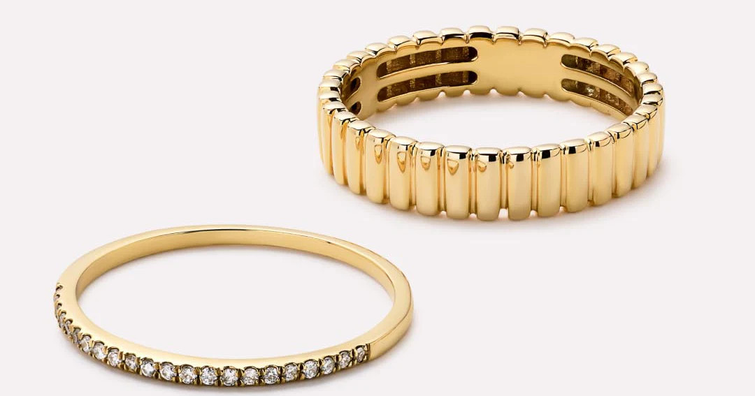 Home/Rings/Ring Sets/Gold Ring Set - Diamond Galaxy Ring Set | Ana Luisa