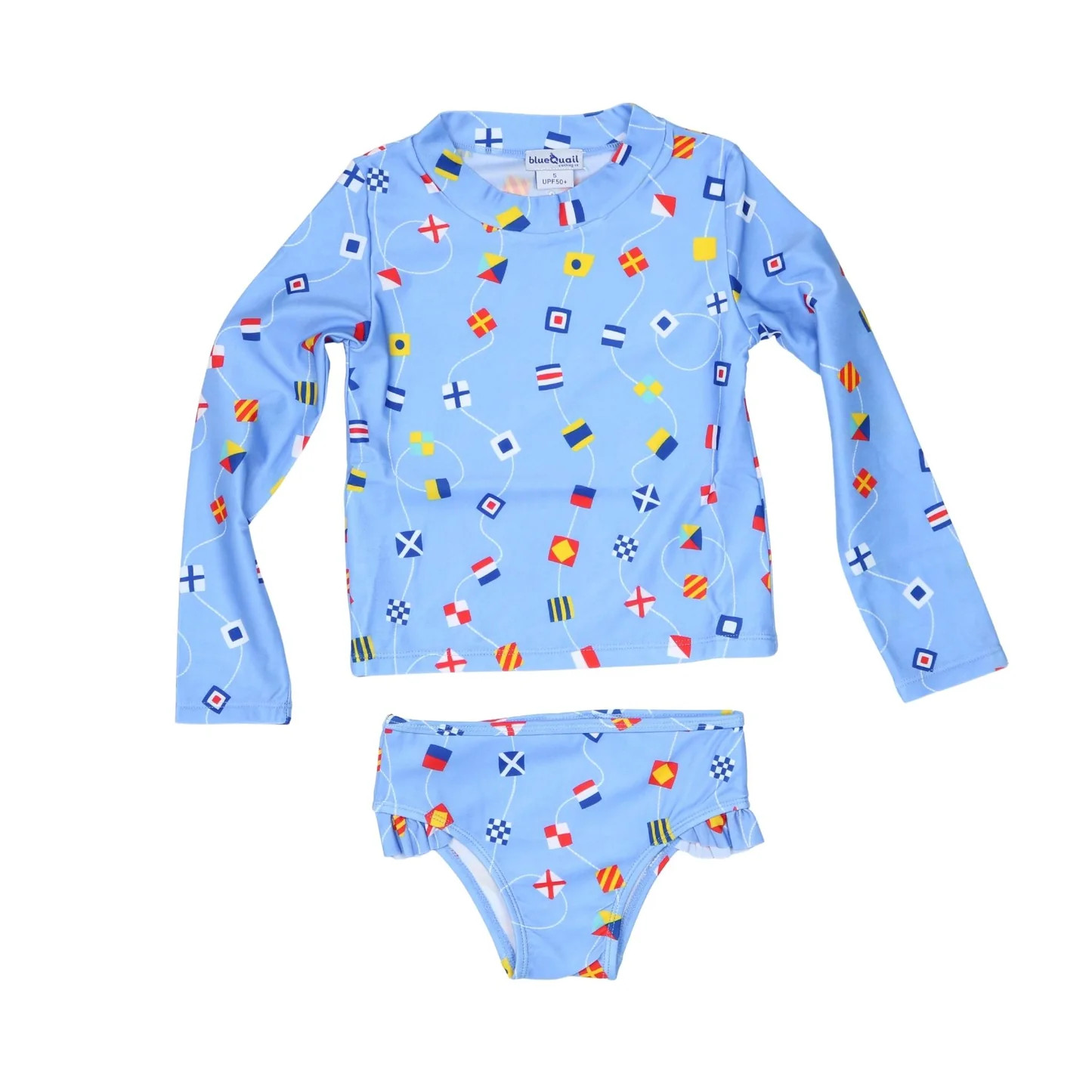 Nautical Flags Girl's Swimsuit | JoJo Mommy