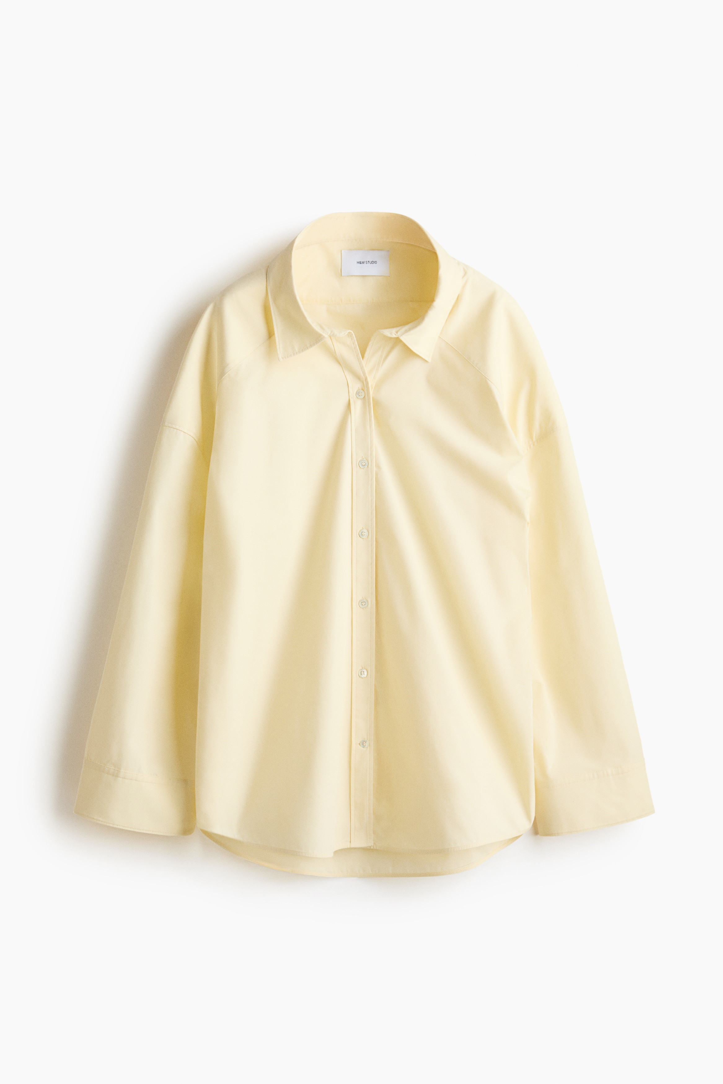 H & M - Cotton Poplin Shirt - Yellow | H&M (US + CA)