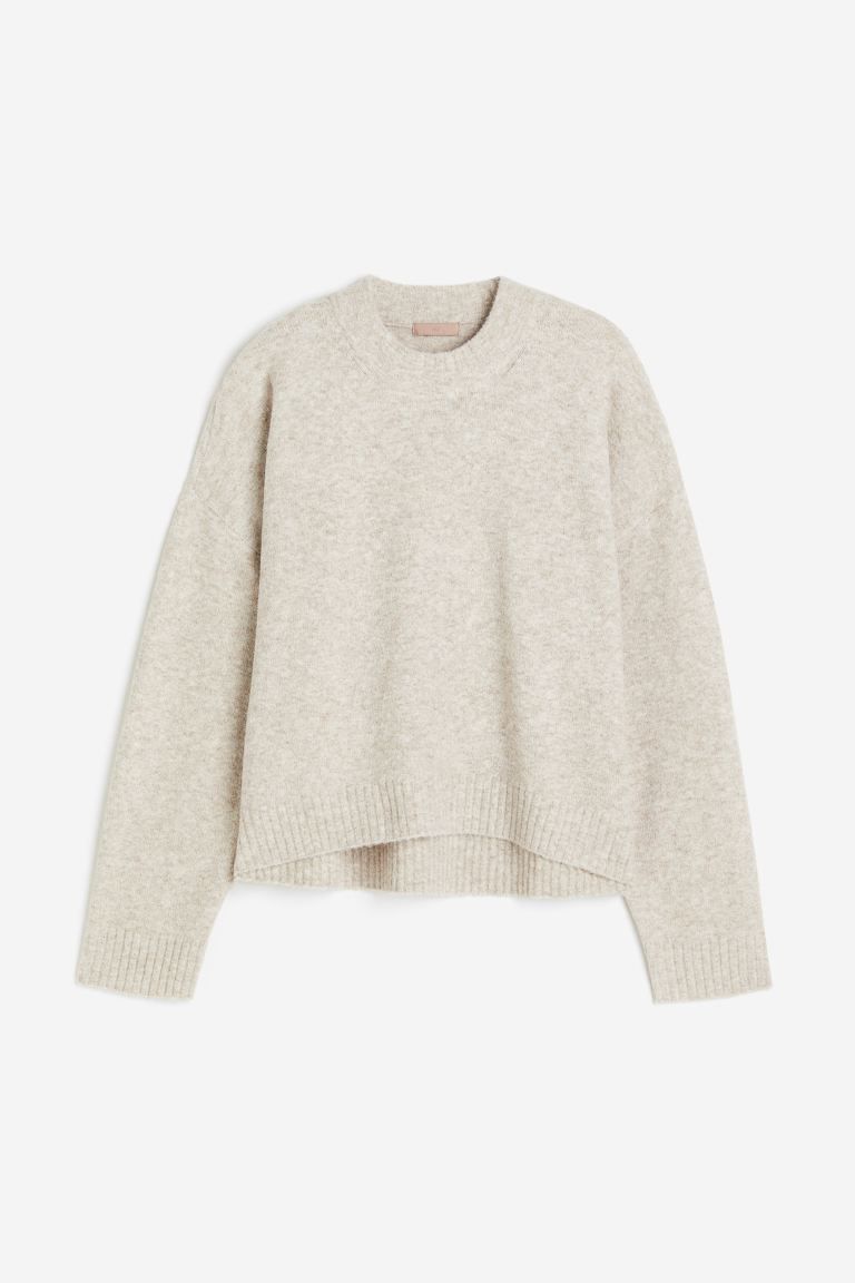 Fine-knit jumper - Light beige marl - Ladies | H&M GB | H&M (UK, MY, IN, SG, PH, TW, HK)