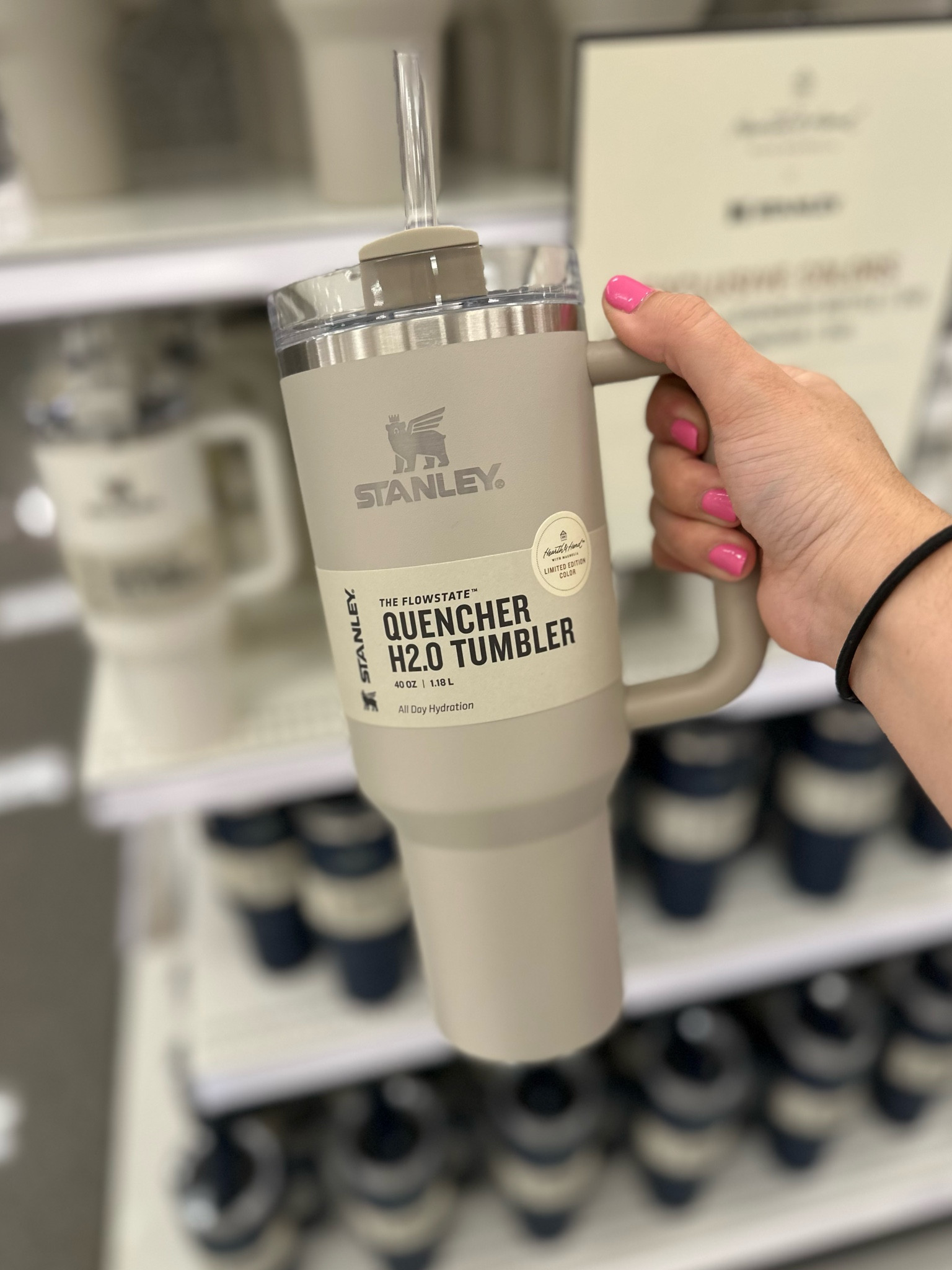 NEW - Just released (July 30) - Hearth & Hand with Magnolia Limited edition color Stanley H2.0 Quencher Tumbler 40oz 

Hearth and Hand | Target Exclusive | Tumbler & Cups | Neutral Aesthetic 

#LTKFind #LTKFitness #LTKtravel
