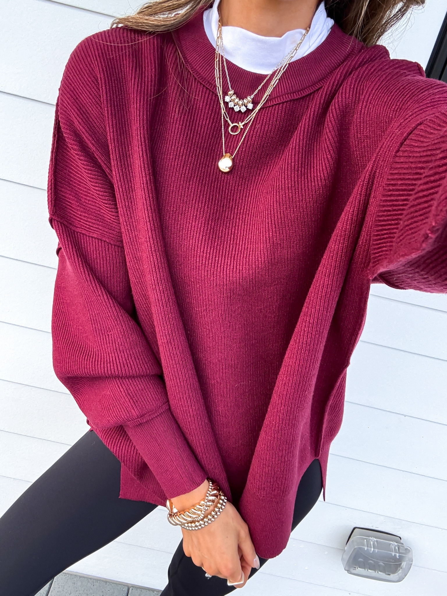 I sized up to a medium sweater, but fits oversized at your true to size. 

#LTKFindsUnder50 #LTKHoliday #LTKSeasonal