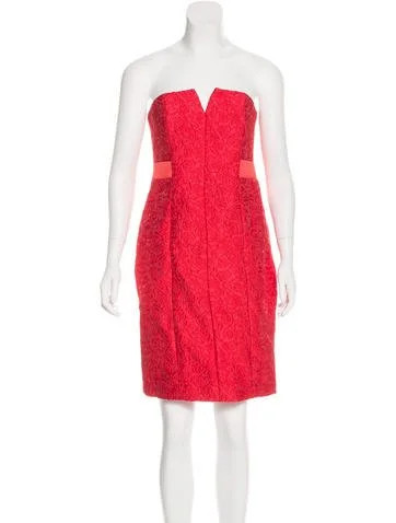 Halston Heritage Jacquard Strapless Dress | The Real Real, Inc.
