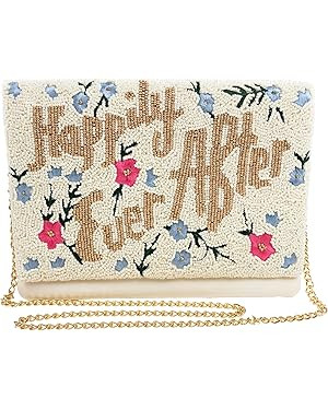 HAPPILY EVER AFTER Clutch Purse for Wedding Day Beaded for Bachelorette Party, Bridal Purse Brida... | Amazon (US)