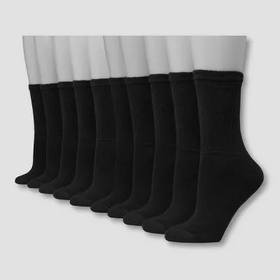 Hanes Women's Cushioned 10pk Crew Socks - 5-9 : Target