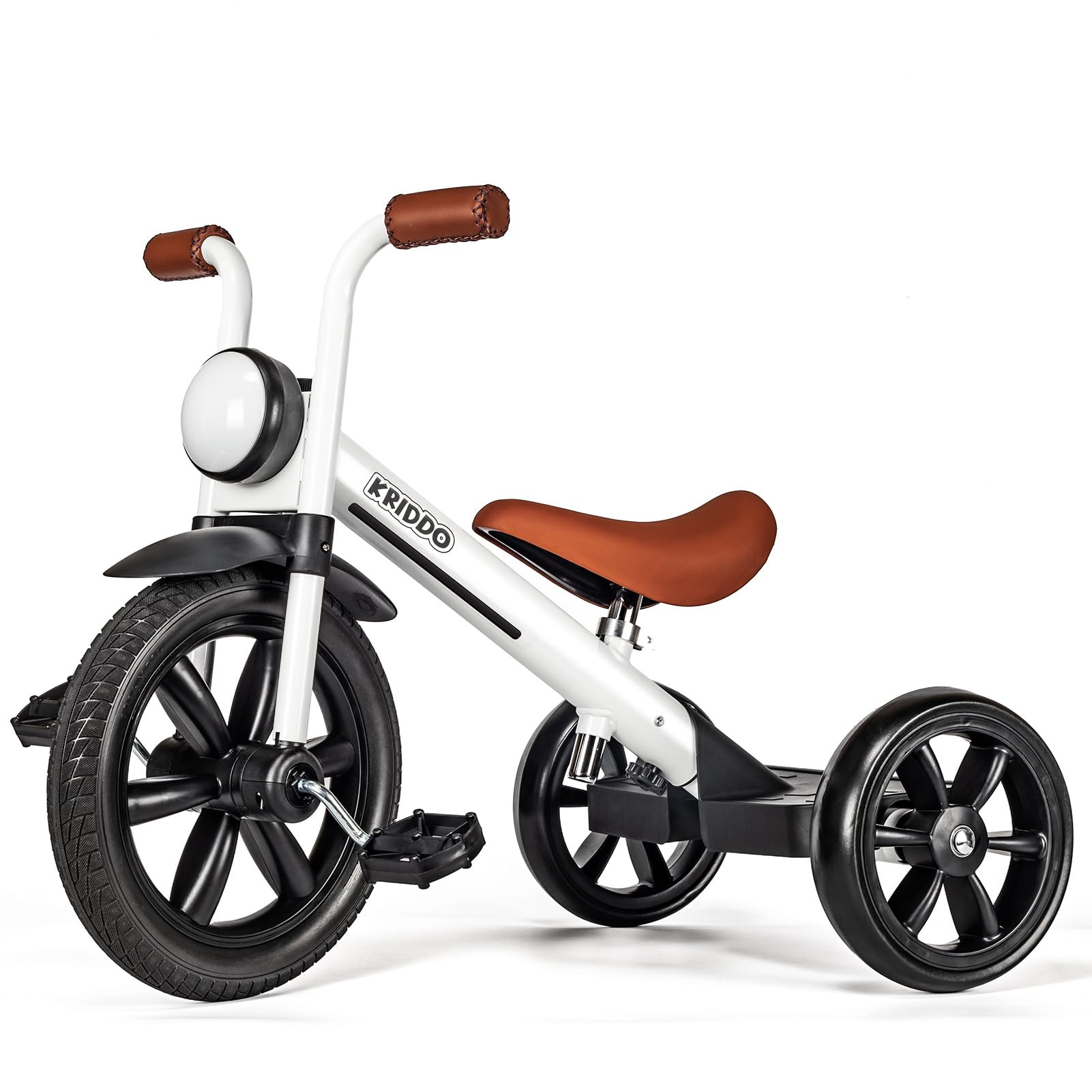 KRIDDO Kids Tricycle, 12 Inch Puncture Free Wheel w Front Light, Adjustable Seat Height, Gift for... | Amazon (US)