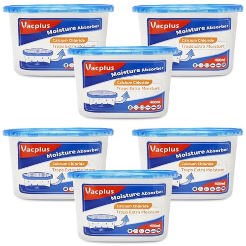 Vacplus Moisture Absorbers - Dehumidifiers for Closet, Efficient Humidity Absorber Boxes Collect Excess Moisture for Bathroom, Kitchen, Study, Fragrance-Free, 6 Pack | Amazon (US)