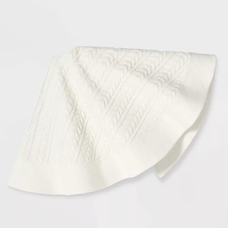 Cable Knit Tree Skirt Ivory - Wondershop™ | Target