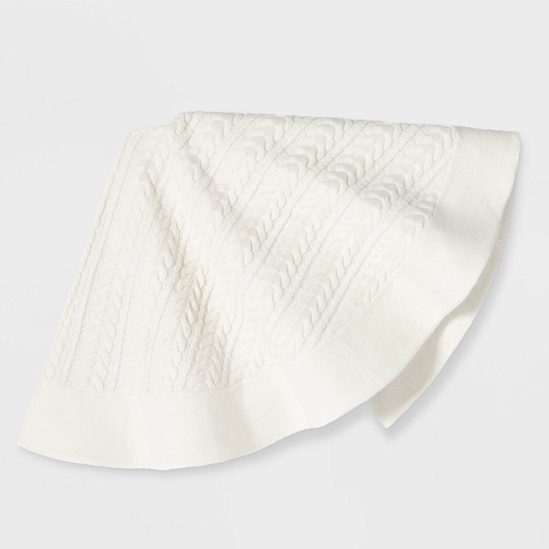 Cable Knit Tree Skirt Ivory - Wondershop™ | Target