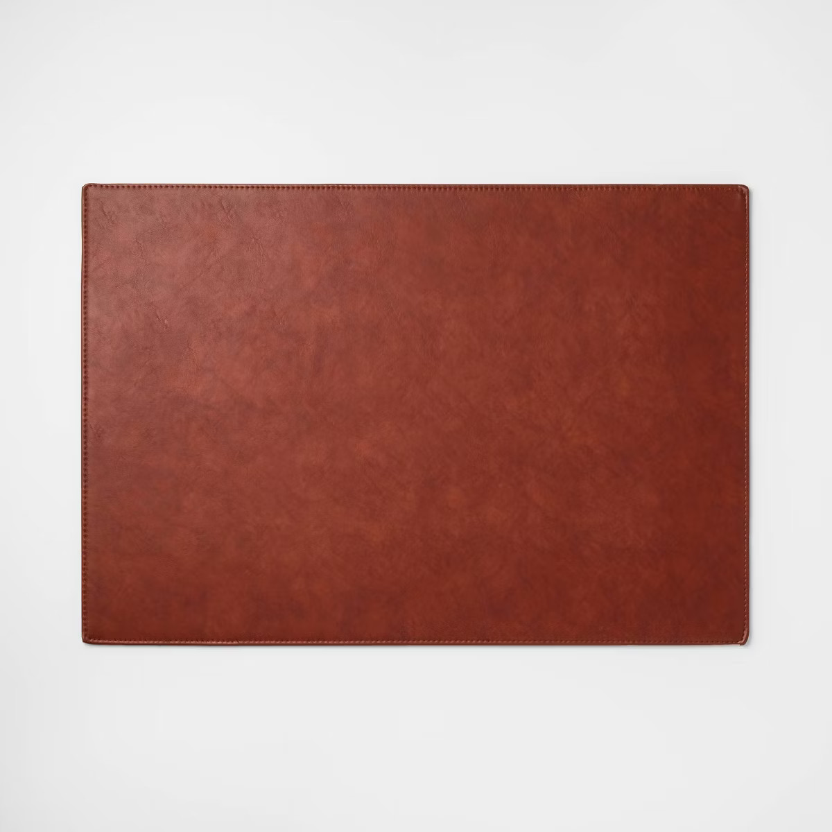 Faux Leather Desk Mat Brown - Threshold™: Desk Pad Protector, Polyurethane, 18"x26" | Target