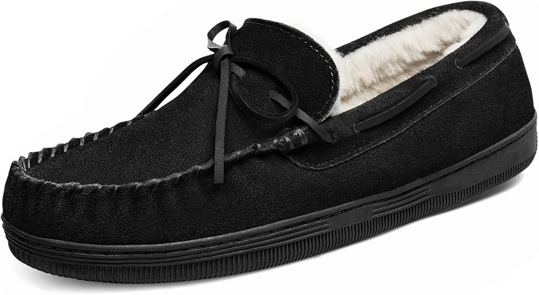 DREAM PAIRS Men's Suede Faux Fur Lined Moccasin Slippers | Amazon (CA)
