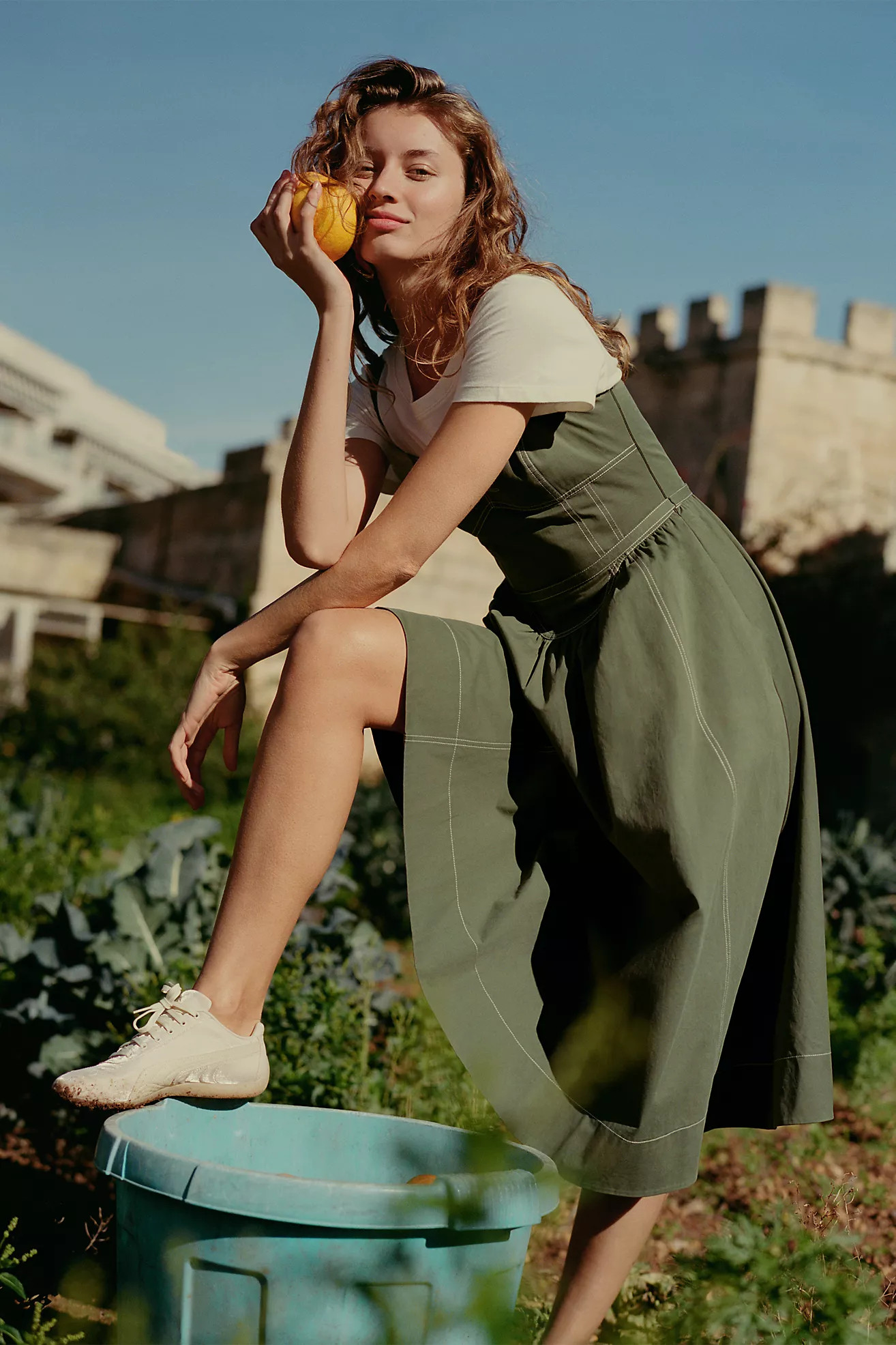 Mare Mare Cotton Seamed Midi Dress | Anthropologie (US)