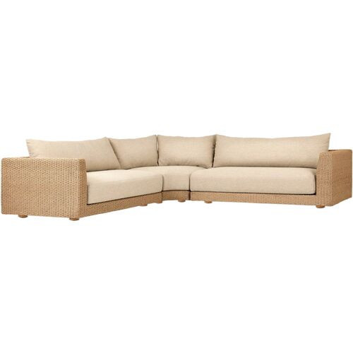 Inez Outdoor 3Pc Sectional - Casa Cream - Ivory | One Kings Lane