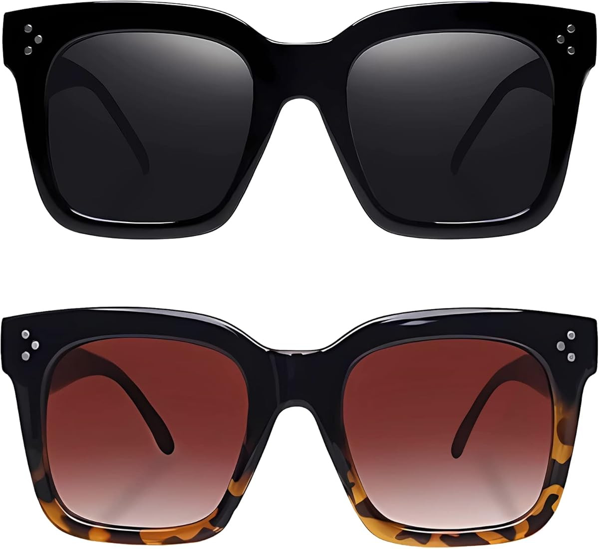 Salfboy Trendy Sunglasses for Womens Oversized Square Vintage Sun Glasses Eyewear UV Protection | Amazon (US)