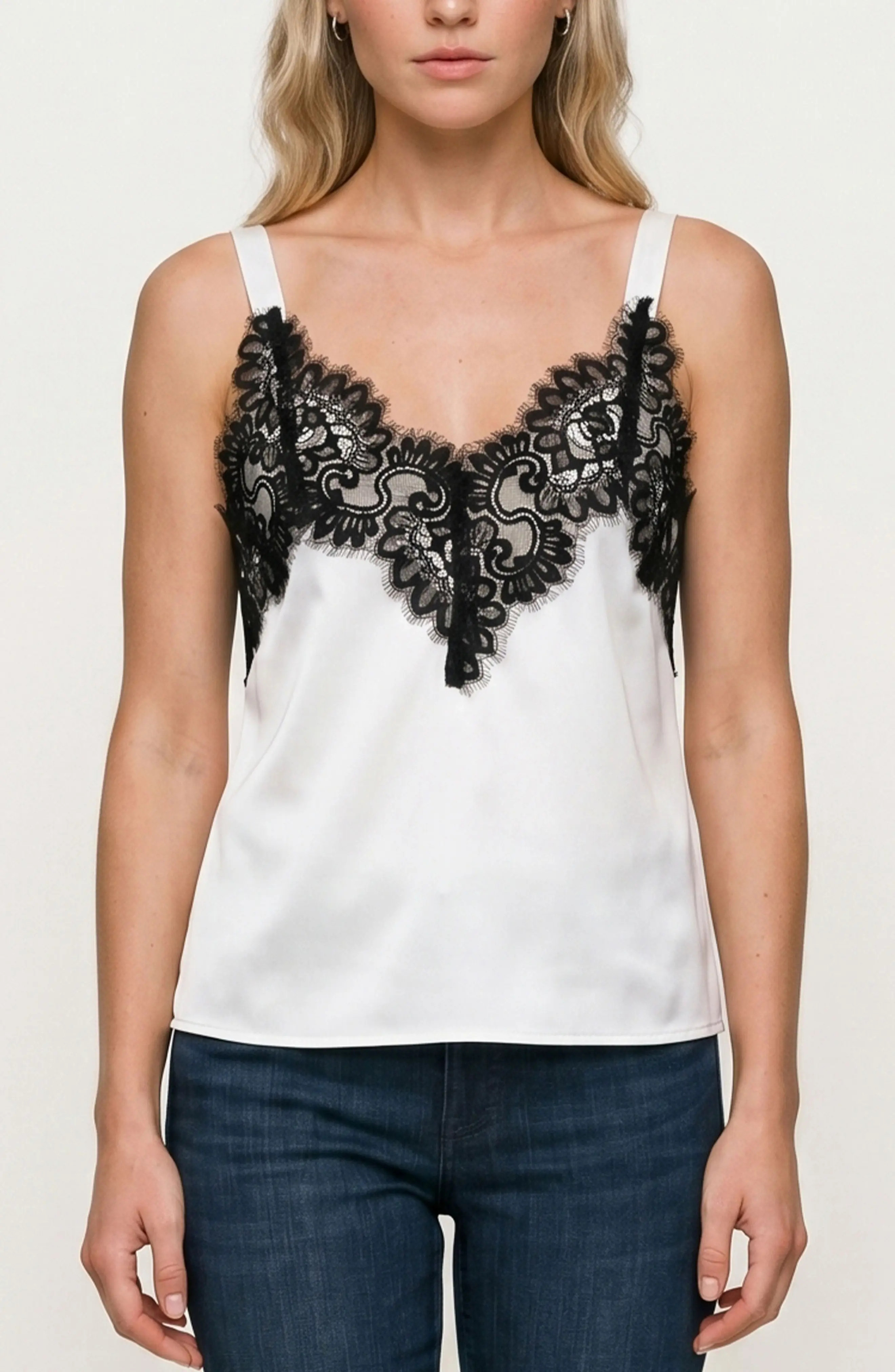 Liverpool Los Angeles Lace Trim Satin Camisole (Women) | Nordstrom | Nordstrom
