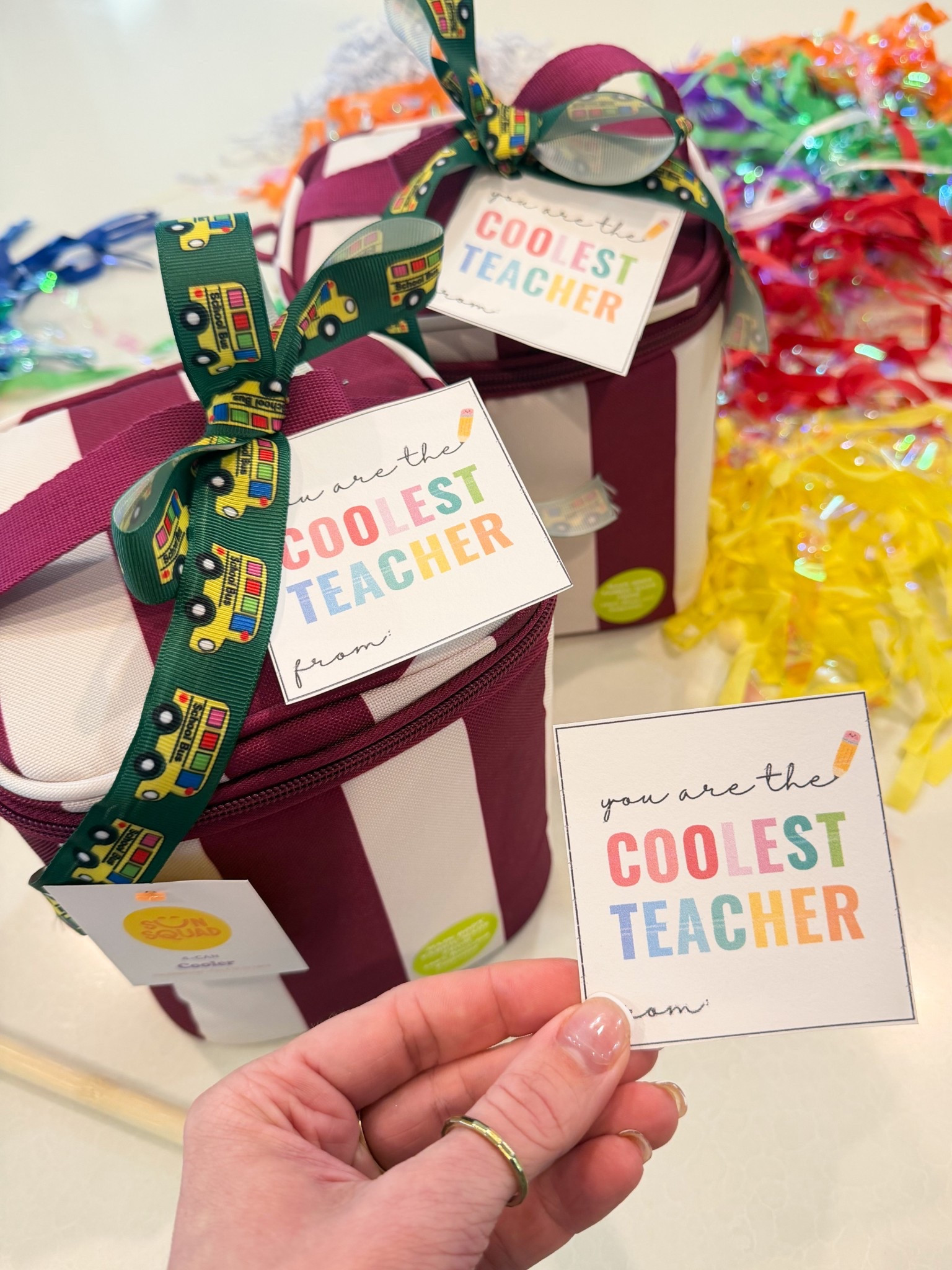 Teacher appreciation or end of school gift under $15!! Mix and match with the coolers, drinks and trail mix! 
