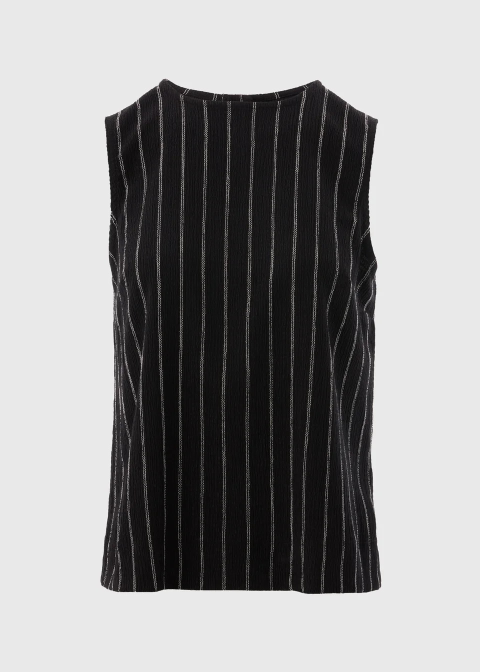 Black Stripe Button Back Co Ord Vest - Size 22 | Matalan (UK)