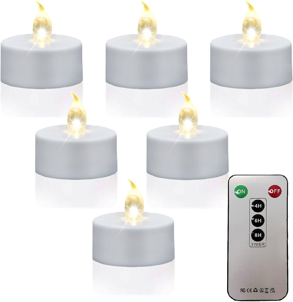 Flameless Led Tea Lights Candles with Remote and Timer,12Pack Battery Operated Electric Candle,Br... | Amazon (US)