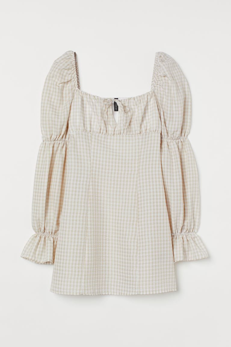 Short puff-sleeved dress | H&M (UK, MY, IN, SG, PH, TW, HK)