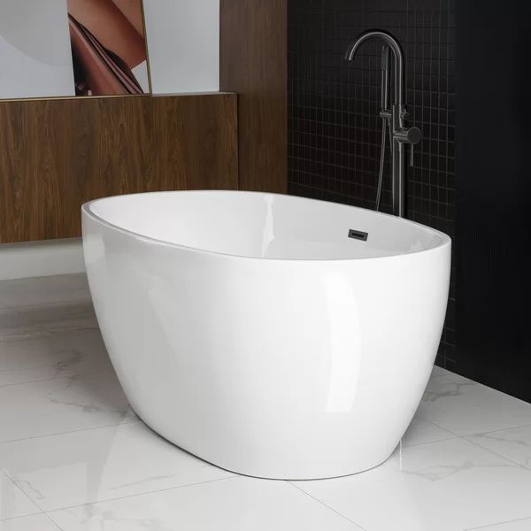 59'' x 32'' Freestanding Soaking Acrylic Bathtub | Wayfair North America