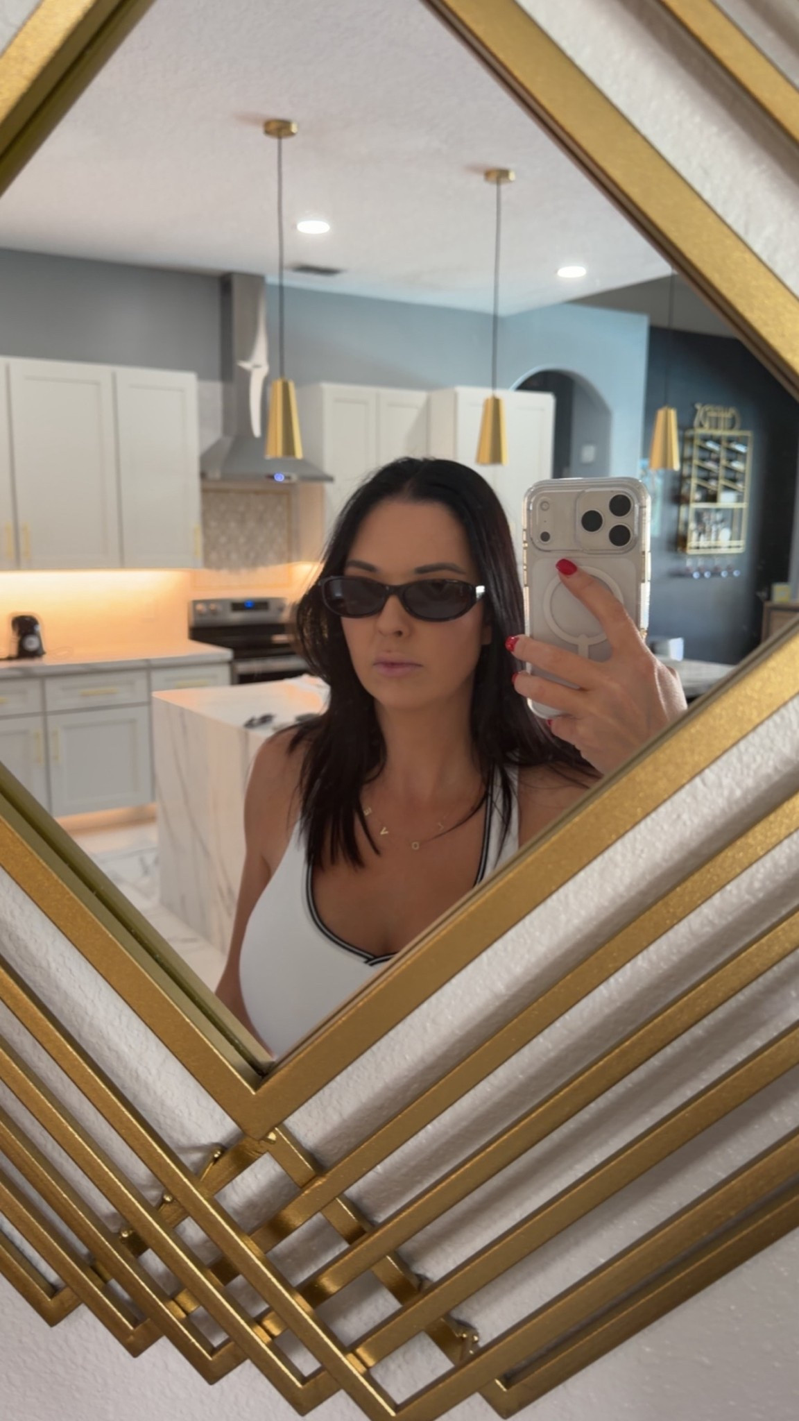 I usually wear bigger sunglasses, but I decided to try something new and wasn't mad at it🤷🏻‍♀️😍

#LTKdayinmylife #LTKootd
