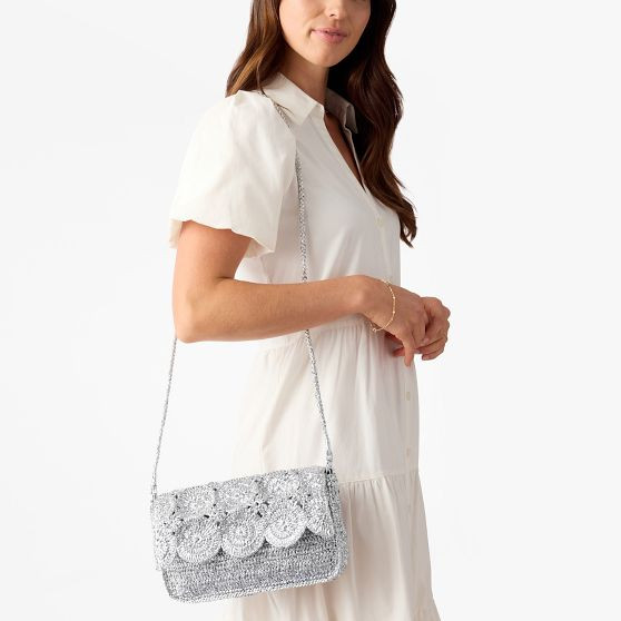 Soleil Handwoven Crossbody Clutch | Mark and Graham