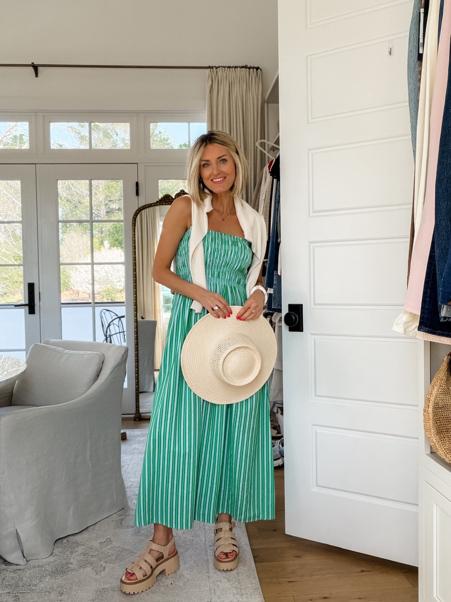 Love this blue & green striped maxi dress! Perfect for the Master’s, especially on a warmer day! Wearing size XS! Use code LOVERLY for 15% off!

Loverly Grey, Pistola, spring dress, Master’s outfits, summer dress, maxi dress

#LTKSeasonal
