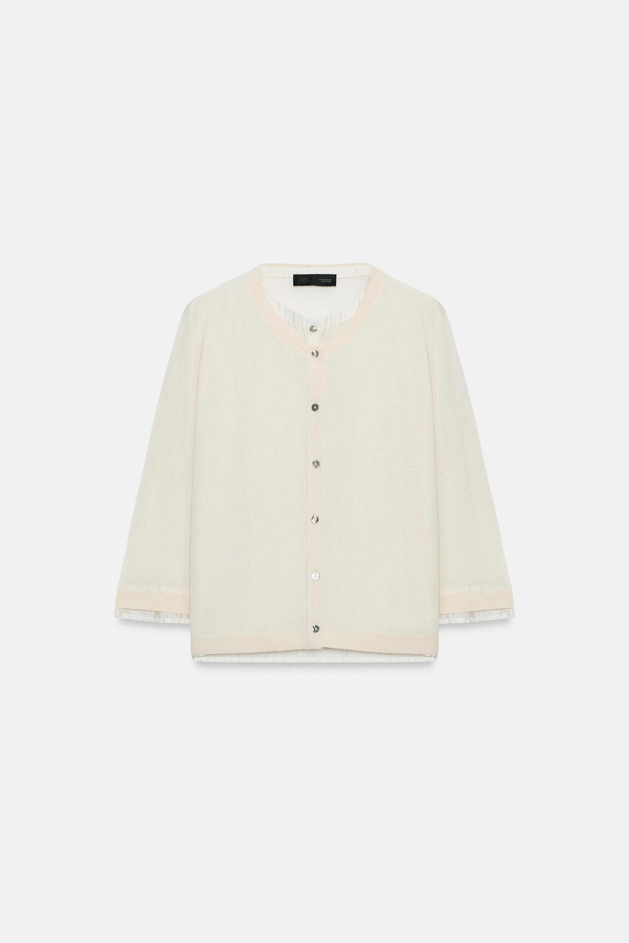 COMBINATION KNIT CARDIGAN | Zara US